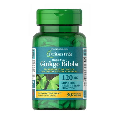 Puritan's Pride, Ginkgo Biloba Trial Size, 120 mg, 30 Capsules