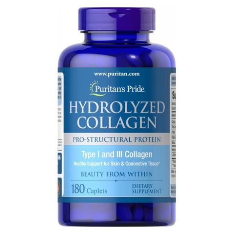 Puritan's Pride, Hydrolyzed Collagen, 1000 mg, 180 Caplets