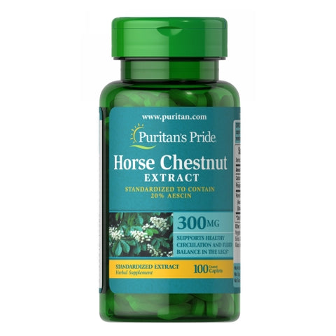 Puritan's Pride, Horse Chestnut Standardized Extract, 300 mg, 100 Caplets