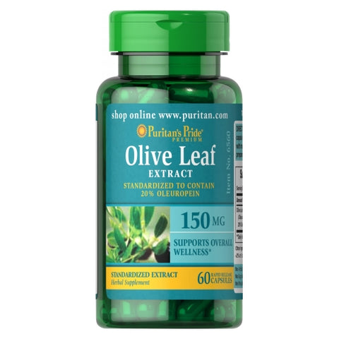 Puritan's Pride, Olive Leaf Standardized Extract, 150 mg, 60 Capsules