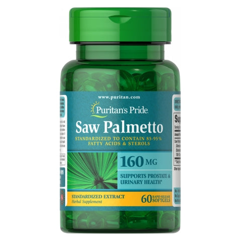 Puritan's Pride, Saw Palmetto Standardized Extract, 160 mg, 60 Softgels