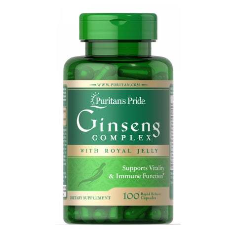 Puritan's Pride, Ginseng Complex with Royal Jelly, 1000 mg, 100 Rapid Release Capsules