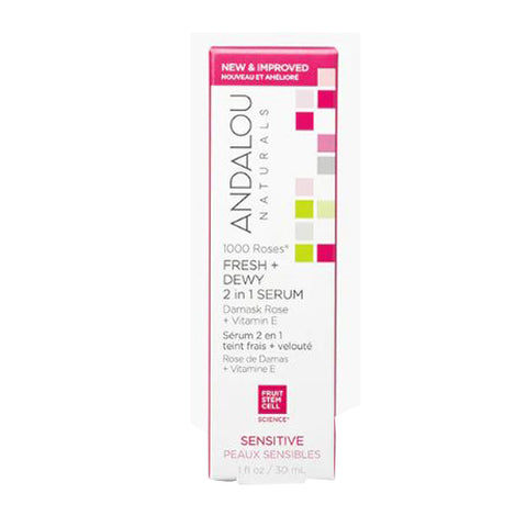 Andalou Naturals, 1000 Roses 2-In-1 Serum, 1 Oz