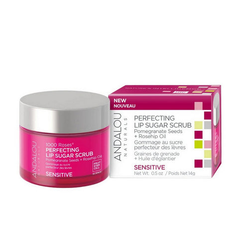 Andalou Naturals, 1000 Roses Lip Sugar Scrub, .5 Oz