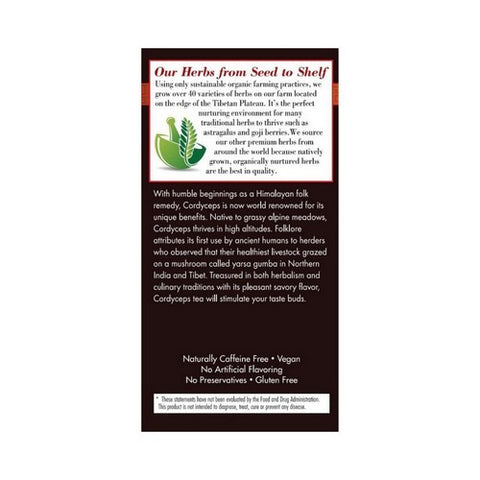 Bravo Tea & Herbs, Cordyceps Tea, 20 Bags