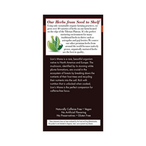 Bravo Tea & Herbs, Lion's Mane Tea, 20 Bags
