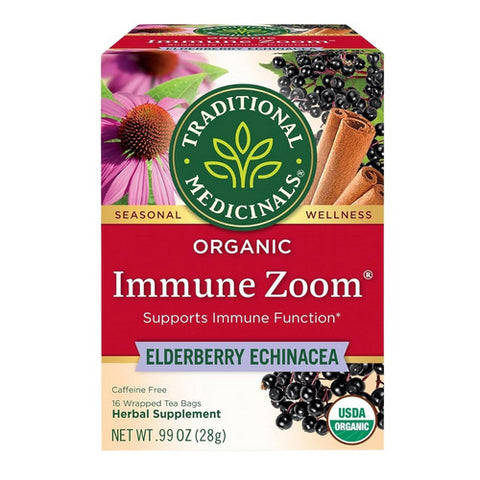 Traditional Medicinals, Immune Zoom Elderberry Echinacea, 16 Bags