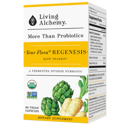 Living Alchemy, Your Flora Probiotics Regenisis Slow Transit & Post Antibiotics, 60 Caps