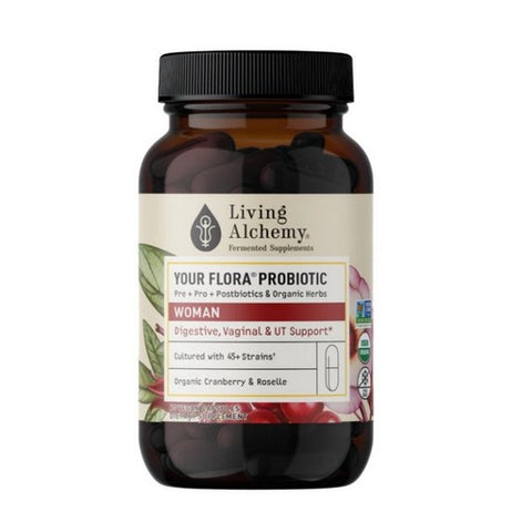 Living Alchemy, Your Flora Probiotics Woman Vaginal & UT Health, 60 Caps