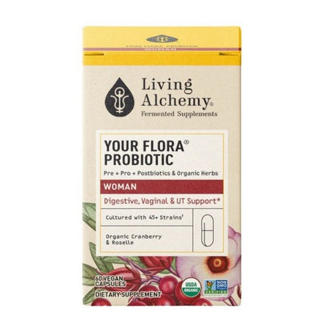 Living Alchemy, Your Flora Probiotics Woman Vaginal & UT Health, 60 Caps