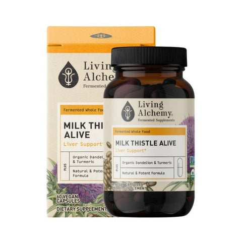 Living Alchemy, Whole Food Fermented Milk Thistle, 60 Caps