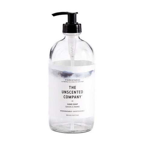 The Unscented Company, Liquid Hand Soap Glass Bottle, 16.9 Oz
