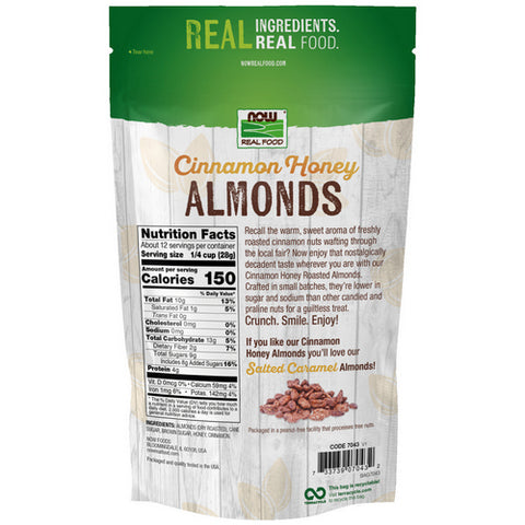 Now Foods, Cinnamon Honey Almonds, 12 Oz