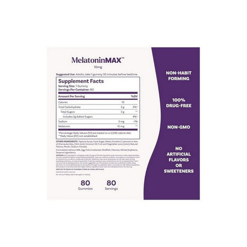 Natrol, Melatoninmax Blueberry, 10 Mg, 80 Count