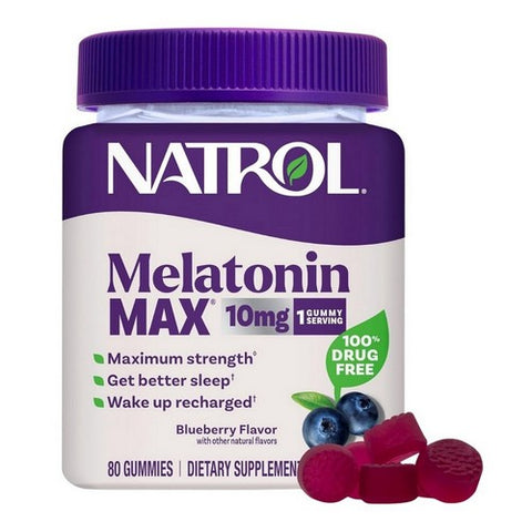 Natrol, Melatoninmax Blueberry, 10 Mg, 80 Count