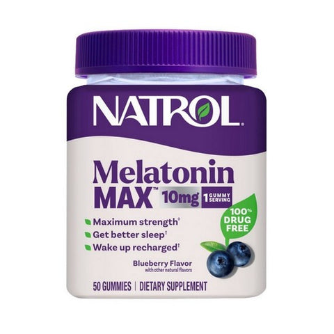 Natrol, Melatoninmax Blueberry, 10 Mg, 50 Count