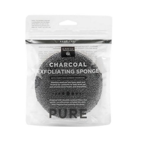 Earth Therapeutics, Chorcoal Exfoliating Round Sponge, 1 Count