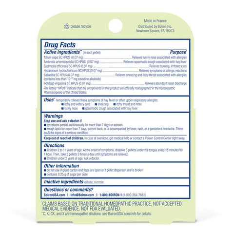 Boiron, Allergy Calm Kids Pellets, 3 Count