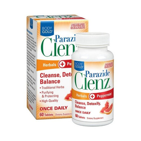 Body Gold, Parazide Clenz, 60 Count