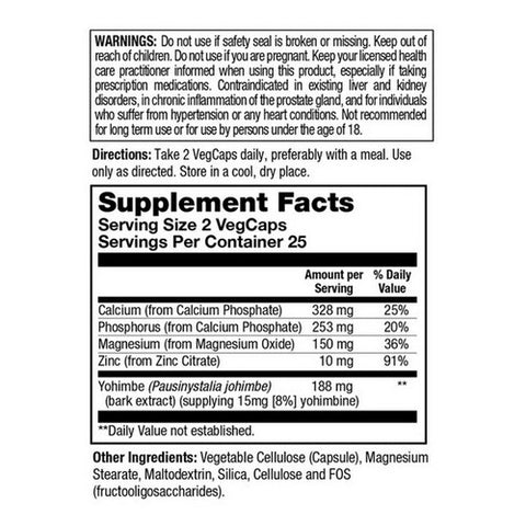 Action Labs, Yohimbe PowerMax 2000, 50 Count