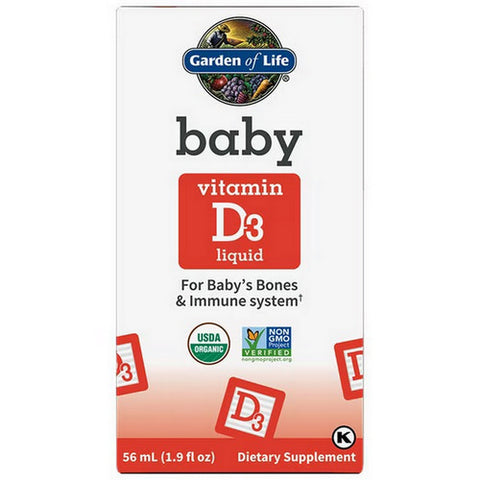 Garden of Life, Organic baby vitamin D3, 1.9 Oz