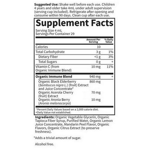 Garden of Life, Kids Organic Elderberry Syrup, 3.9 Oz