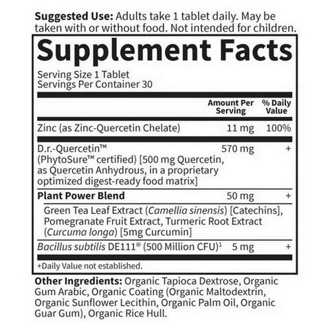 Garden of Life, Dr. Formulated Quercetin Recovery, 30 Tabs