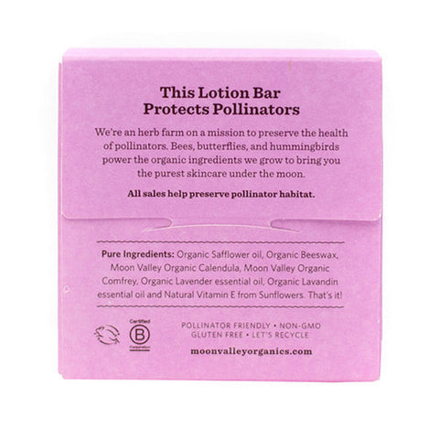 Moon Valley Organics, Herbal Lotion Bar Lavender, 1.9 Oz