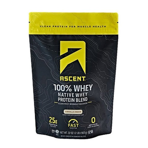 Ascent, Native Fuel Whey Protein Powder Blend Vanilla Bean, 2 Lb