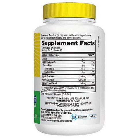 Renew Life, Daily Digestive Prebiotic Fiber, 150 Capsules