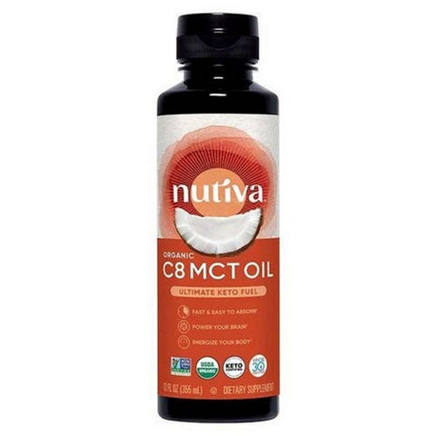 Nutiva, Organic C8 MCT Oil, 12 Oz
