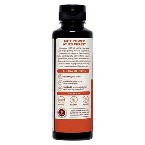 Nutiva, Organic C8 MCT Oil, 12 Oz