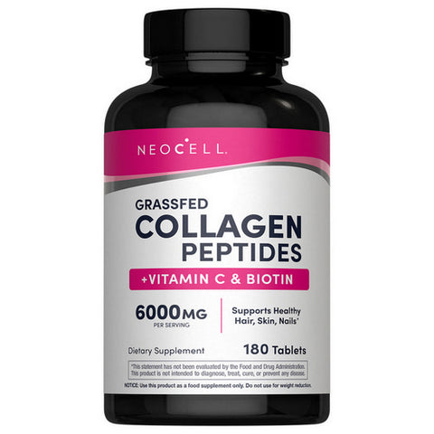 Neocell Laboratories, Collagen Peptides Grass Fed + C & Biotin, 180 Tablets