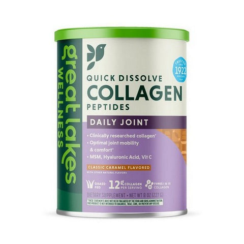 Great Lakes Wellness, Collagen Peptides Daily Joint Caramel Flavor, 8 Oz