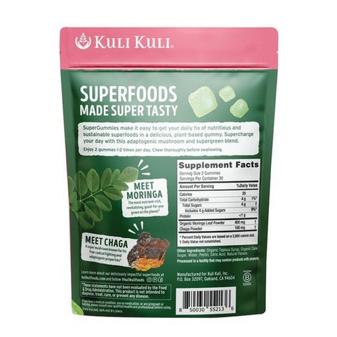 Kuli Kuli, Moringa & Adaptogenic Chaga Super Gummies, 60 Count