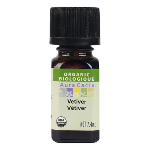 Organic Vetiver Essential Oil 7.4 Ml by Aura Cacia