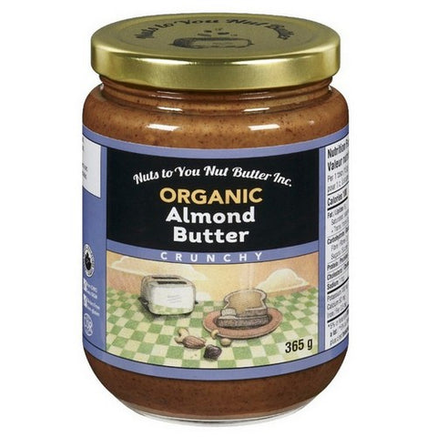 Organic  Almond Butter Crunchy 365 Grams by Nuts To You