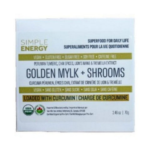 Organic Golden Mylk + Shrooms 70 Grams by Two Hills Tea