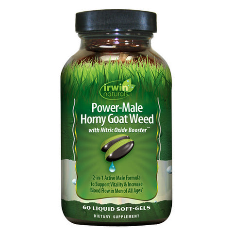 Irwin Naturals, Power-Male Horny Goat Weed with NO Booster, 60 Softgels