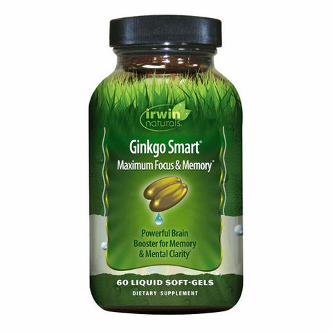 Irwin Naturals, Ginkgo Smart Maximum Focus & Memory, 60 Count