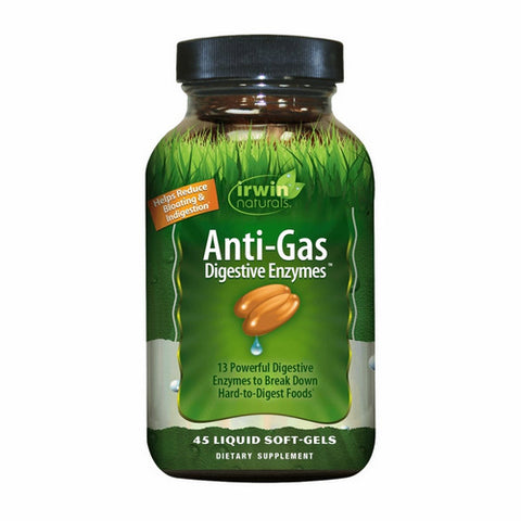 Irwin Naturals, Anti-Gas Digestive Enzymes (formally Daily Digestive Enzymes), 45 Softgels