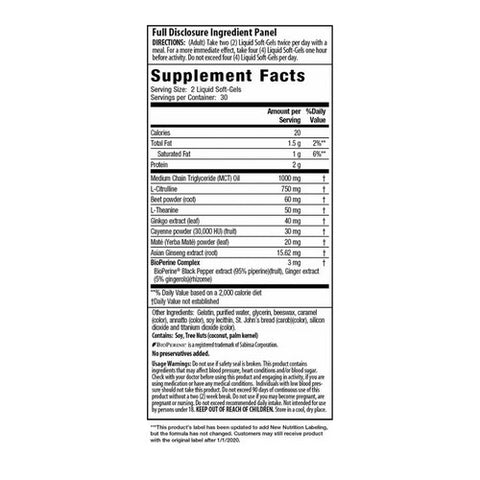 Irwin Naturals, Nitric Oxide Pre-Sport, 60 Softgels