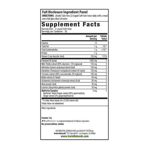 Irwin Naturals, Milk Thistle Liver Detox, 60 Softgels