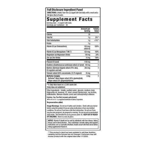 Irwin Naturals, High Potency D3 & K2 Complex, 60 Softgels
