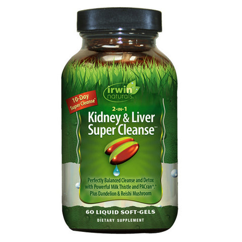 Irwin Naturals, 2-IN-1 Kidney & Liver Super Cleanse, 180 Softgels