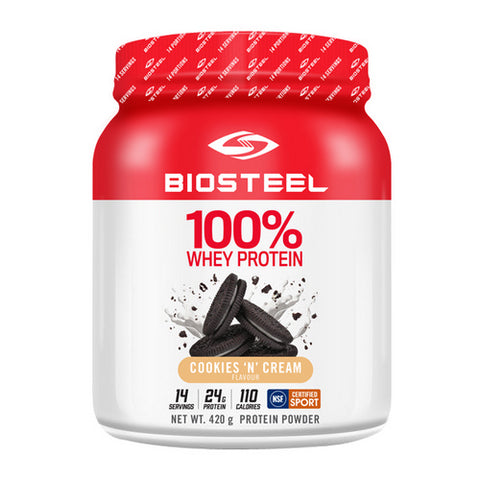 100% Whey Protein Cookies N Cream 420 Grams by Biosteel