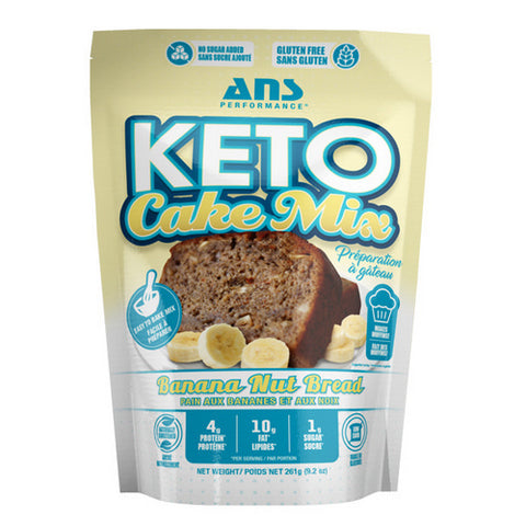 Keto Cake Mix Banana Nut Bread 261 Grams by ANS Performance
