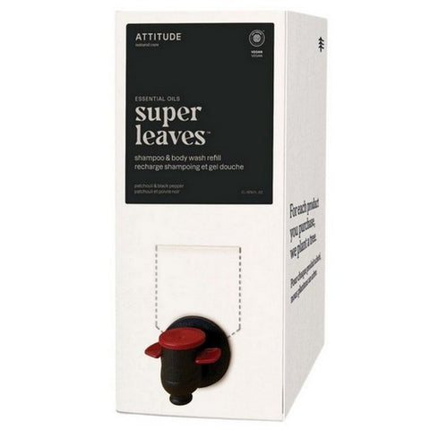 Attitude, 2 In 1 Mens Patchouli And Black Pepper Refill, 2 Litre