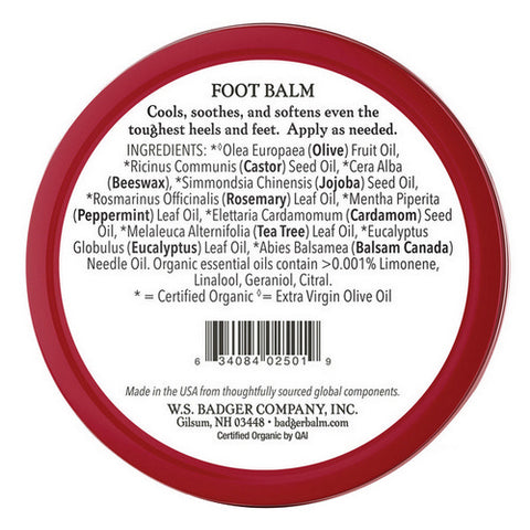 Badger Balm, Foot Balm, 21 Grams