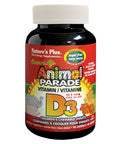 Animal Parade Sugar Free Vitamin D3 Black Cherry 90 Count by Natures Plus